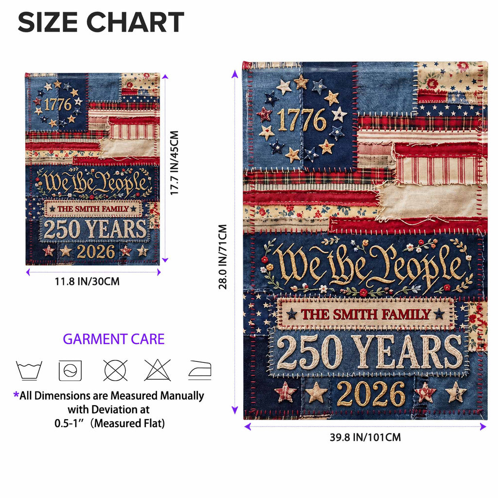 Personalized Double-Sided Garden Flag Custom Family Name 4th of July Gift Garden Flag GradoCreations
