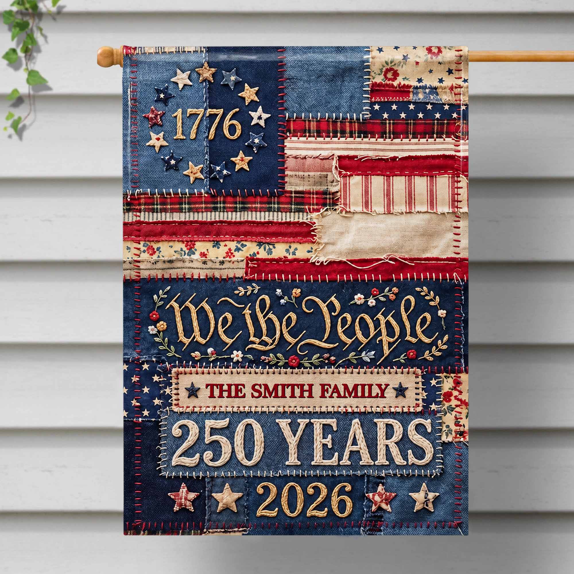 Personalized Double-Sided Garden Flag Custom Family Name 4th of July Gift Garden Flag GradoCreations