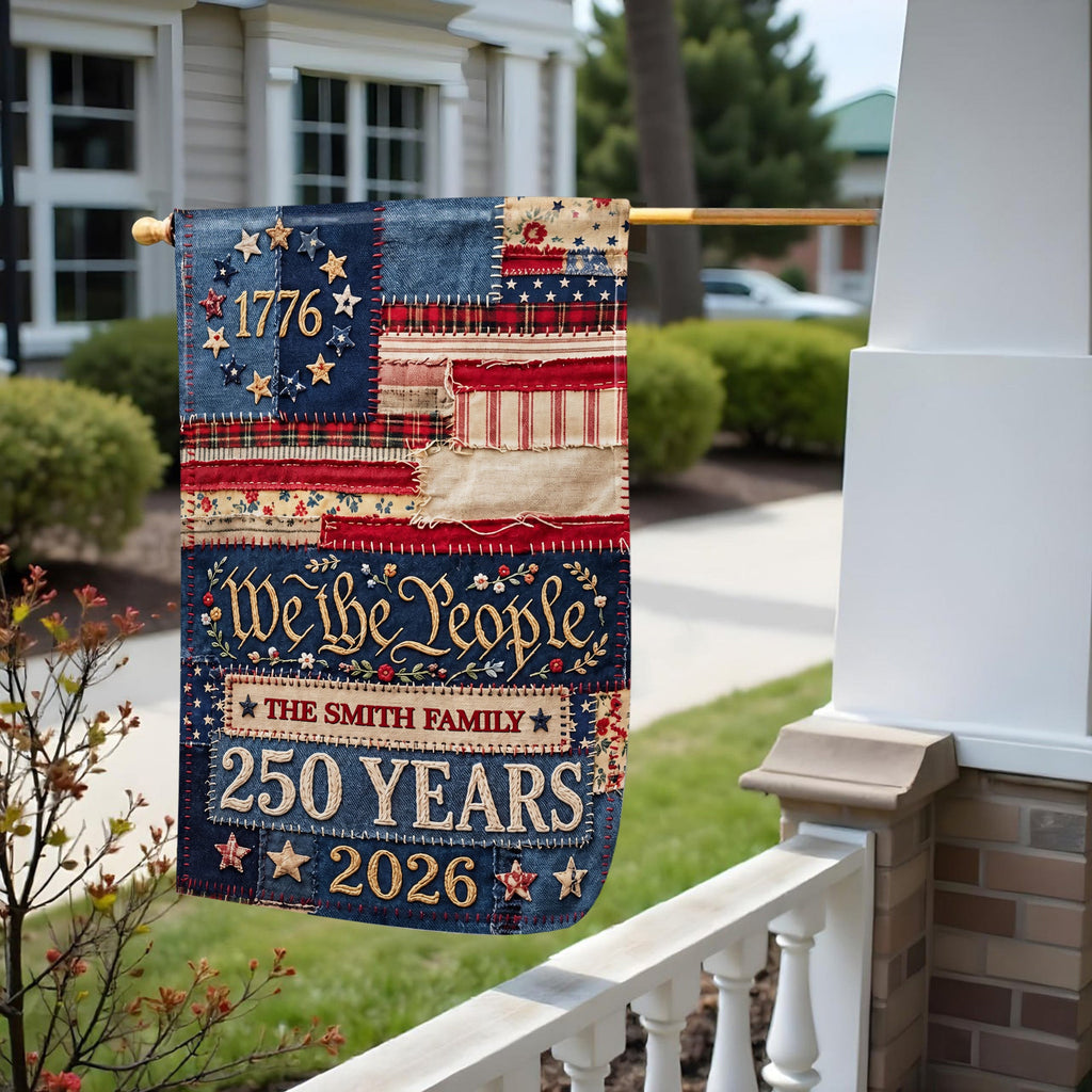 Personalized Double-Sided Garden Flag Custom Family Name 4th of July Gift Garden Flag GradoCreations