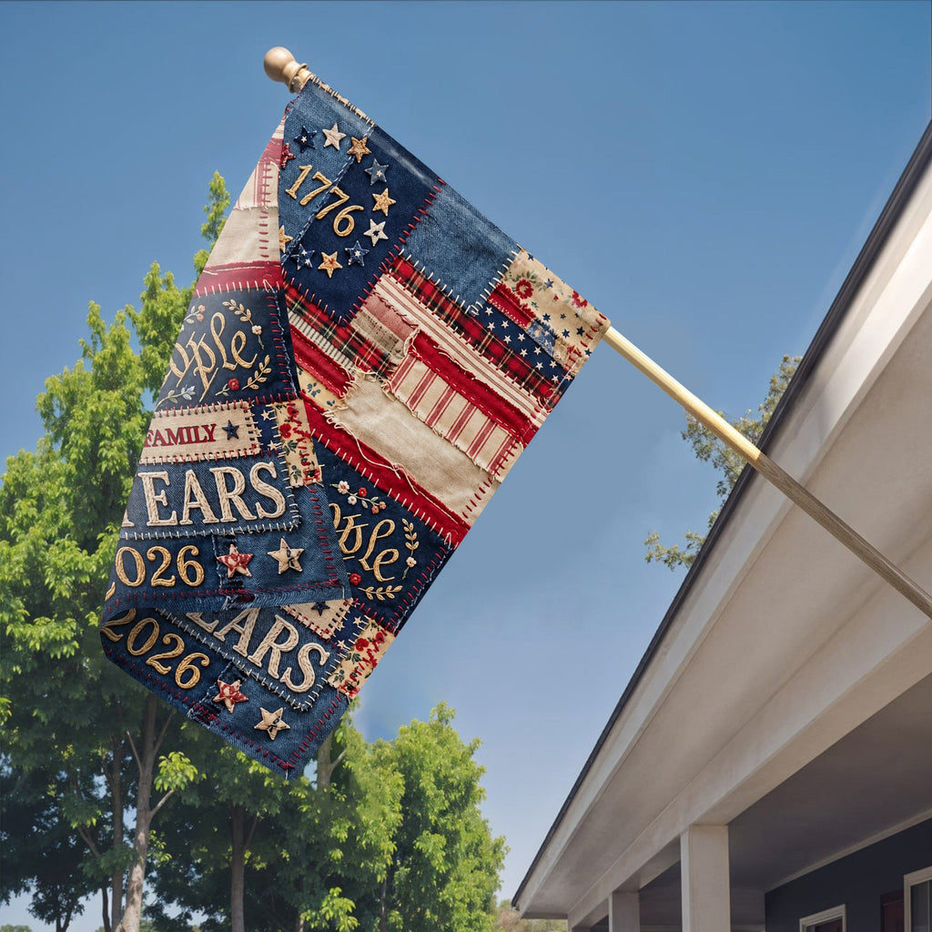 Personalized Double-Sided Garden Flag Custom Family Name 4th of July Gift Garden Flag GradoCreations