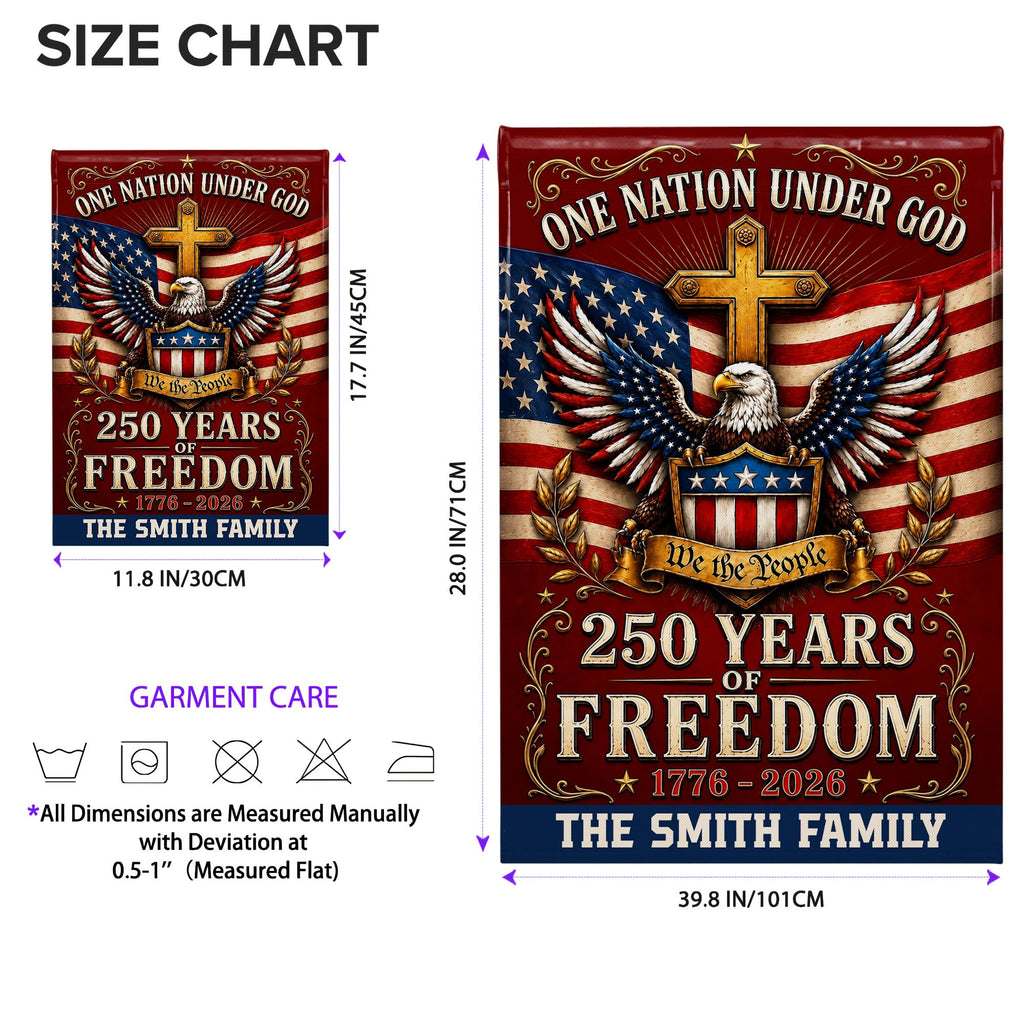 Personalized Double-Sided Garden Flag Custom Family Name 4th of July Gift Garden Flag GradoCreations