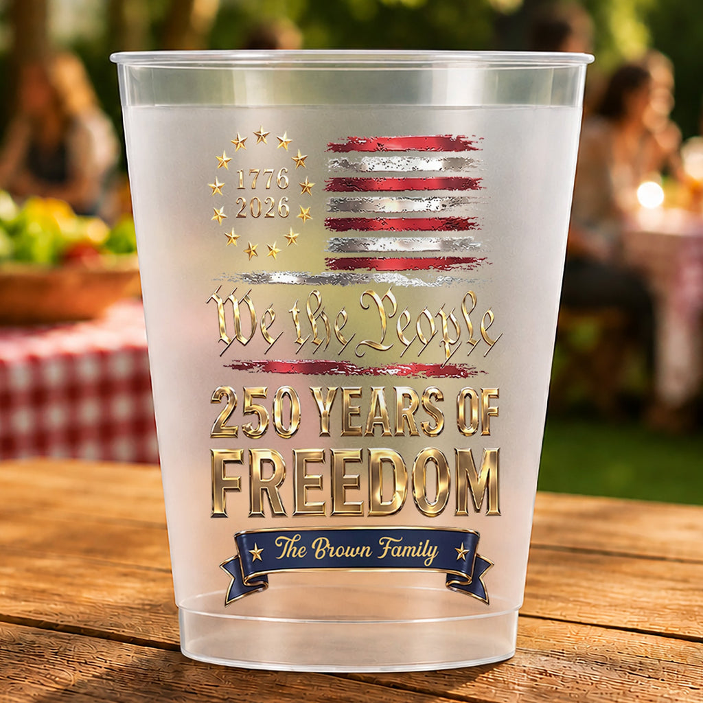 Personalized Frosted Cups Custom Name Gift for 4th of July Frosted Cups GradoCreations