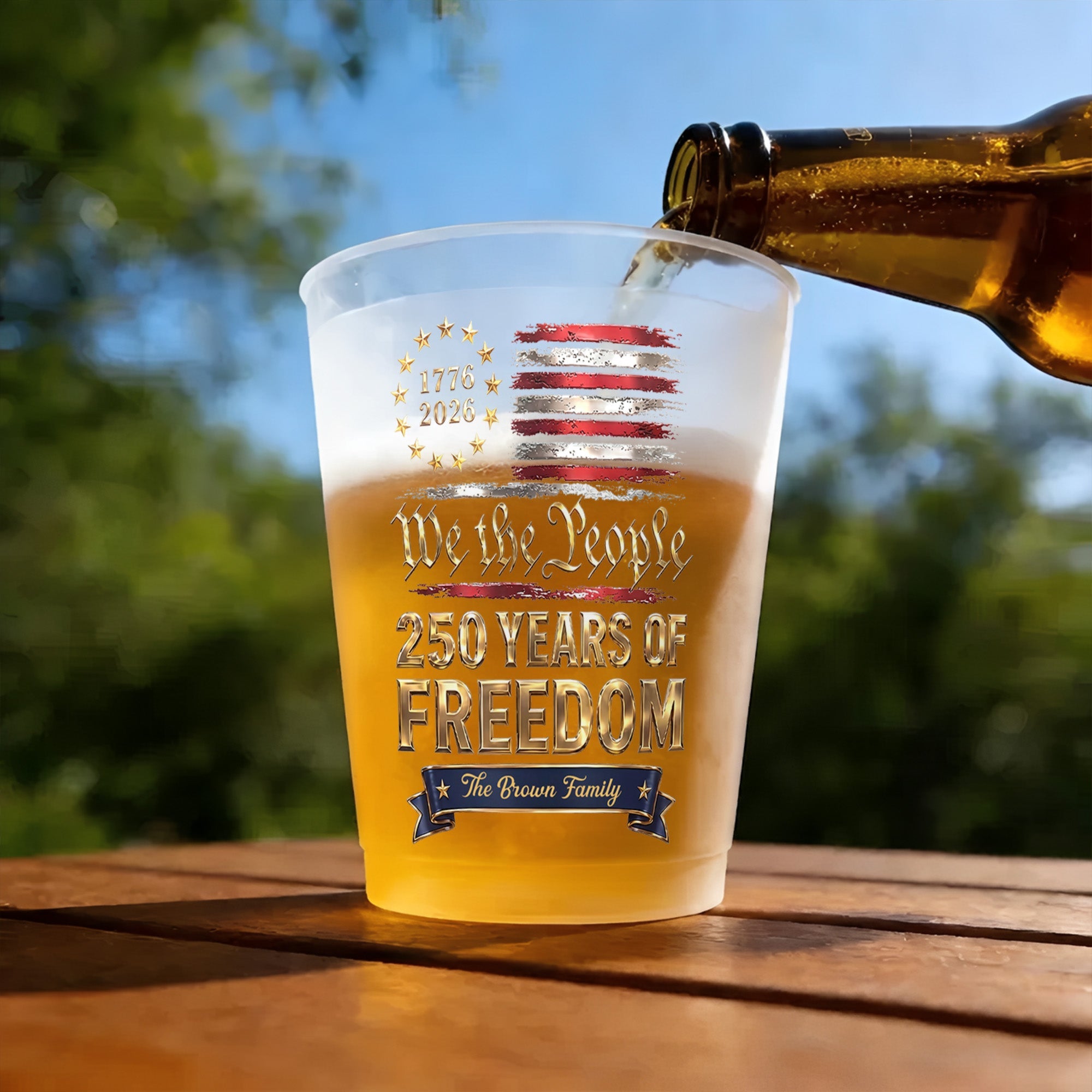 Personalized Frosted Cups Custom Name Gift for 4th of July Frosted Cups GradoCreations