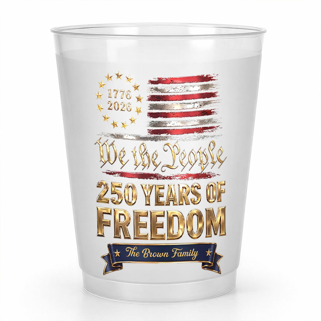 Personalized Frosted Cups Custom Name Gift for 4th of July Frosted Cups GradoCreations