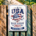 Personalized Metal Sign Custom Name USA Flag Gift for Soccer Lovers Metal Sign GradoCreations