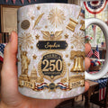 Personalized Custom America 250 Anniversary Coffee Mug Gift Edge-to-edge Mug GradoCreations