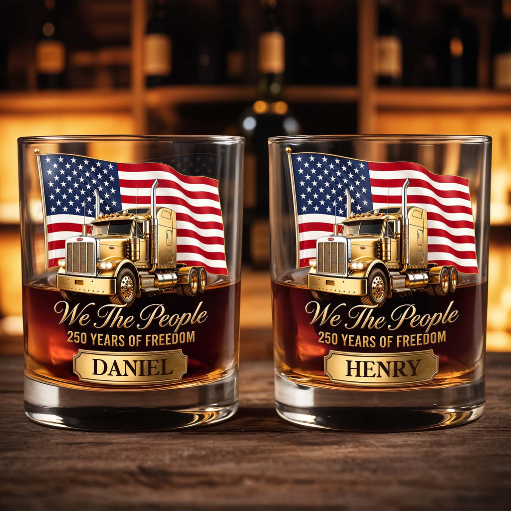 Personalized Custom Whiskey Glass 4th of July Gift for Dad Whiskey Glass GradoCreations