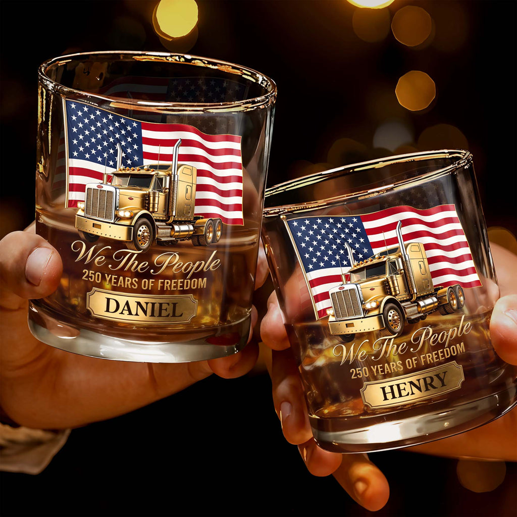 Personalized Custom Whiskey Glass 4th of July Gift for Dad Whiskey Glass GradoCreations