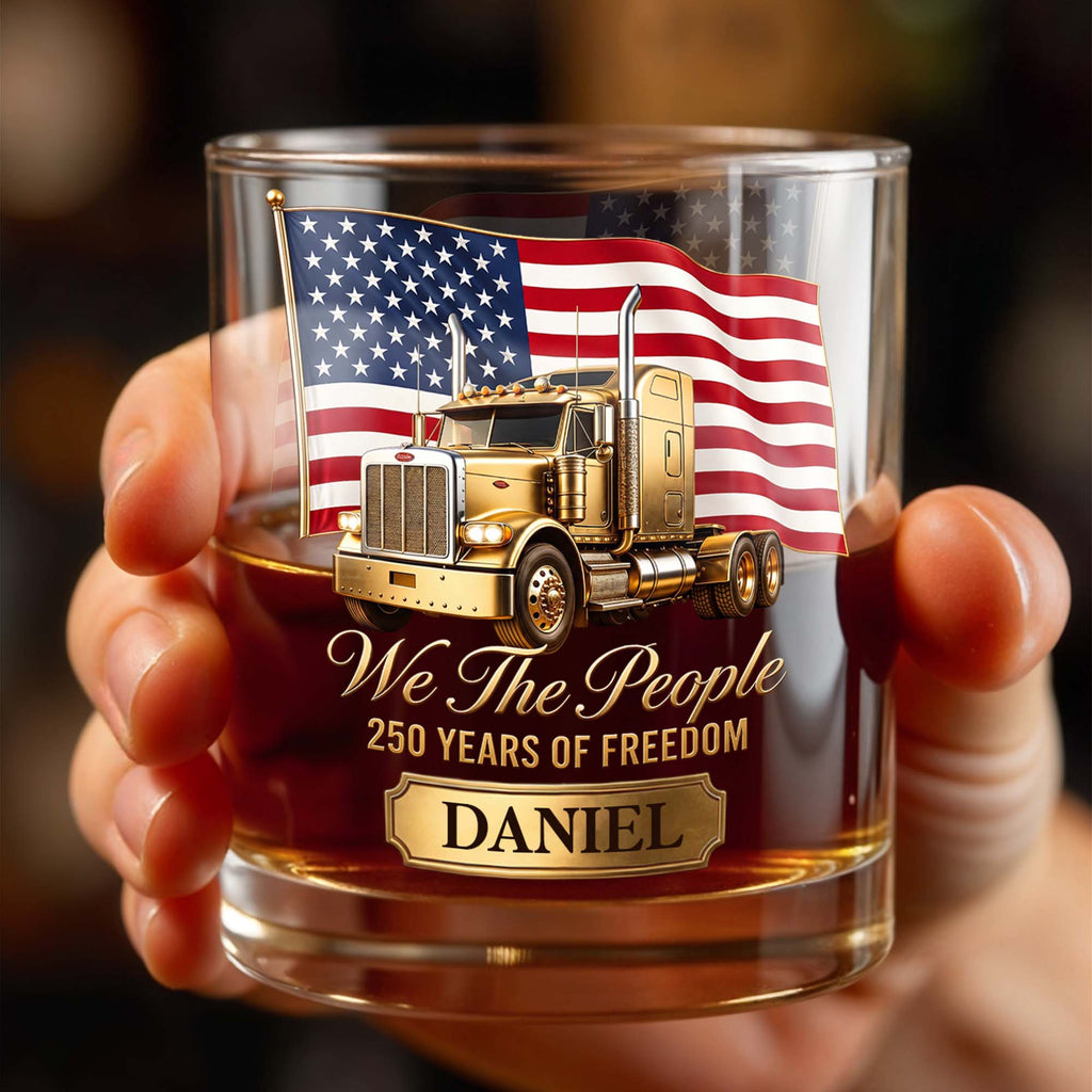 Personalized Custom Whiskey Glass 4th of July Gift for Dad Whiskey Glass GradoCreations