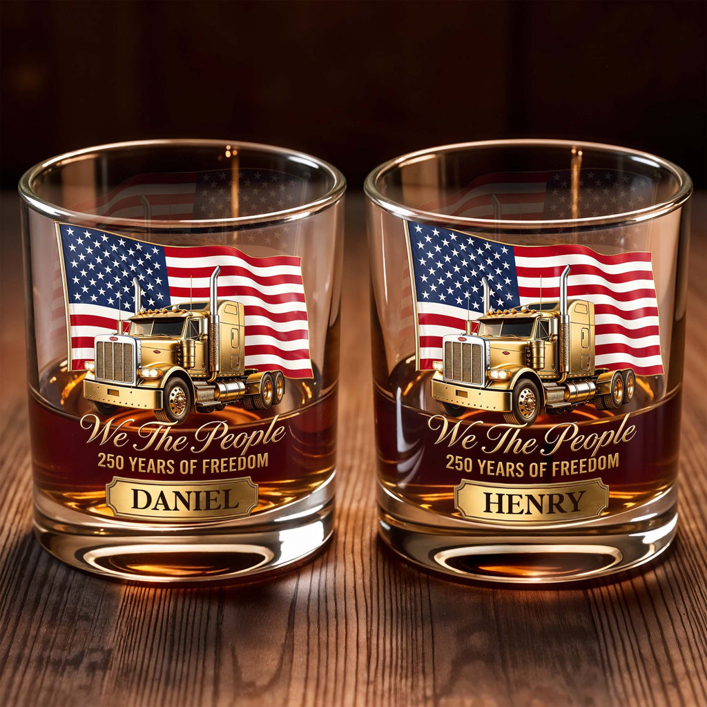 Personalized Custom Whiskey Glass 4th of July Gift for Dad Whiskey Glass GradoCreations