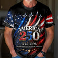 Personalized Independence Day T-Shirt Custom Name 250th Anniversary Gift