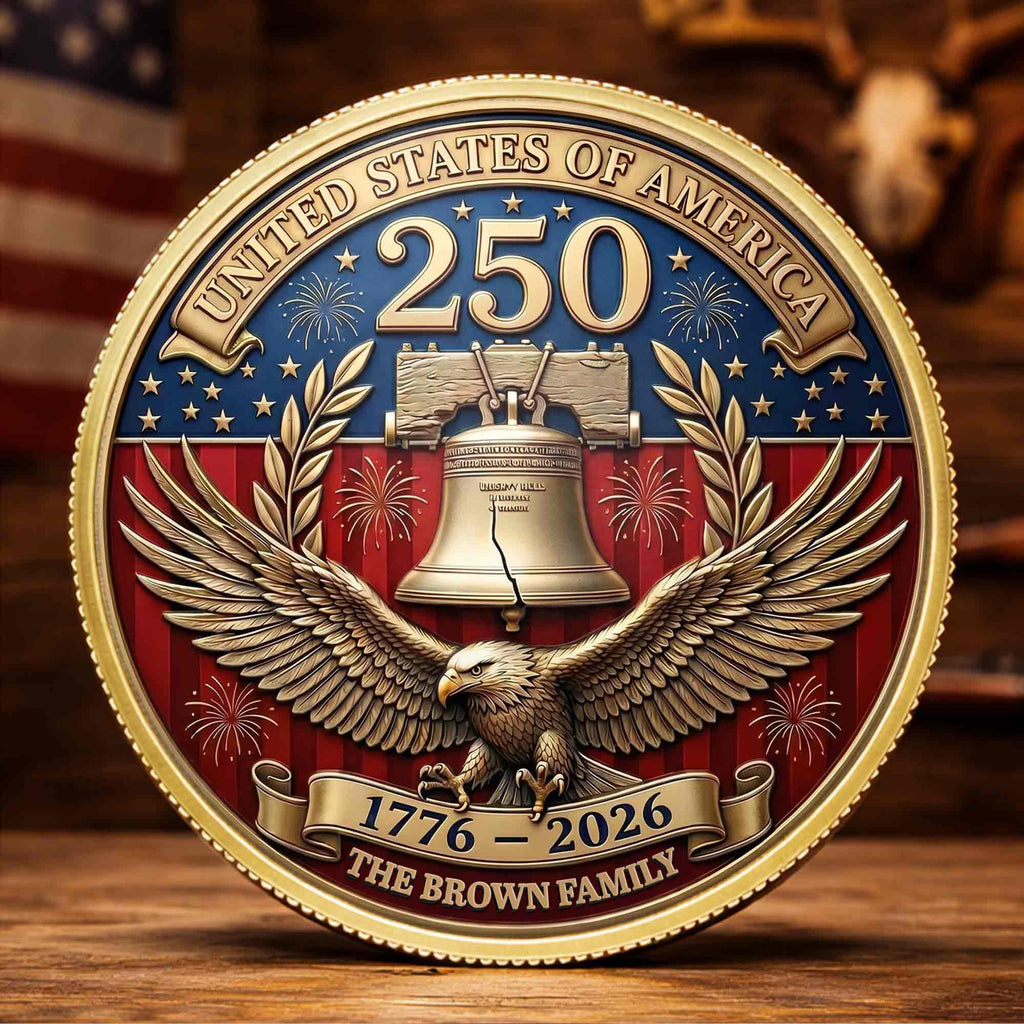 Personalized Commemorative Coin Custom Family Gift for Dad Commemorative Coin GradoCreations
