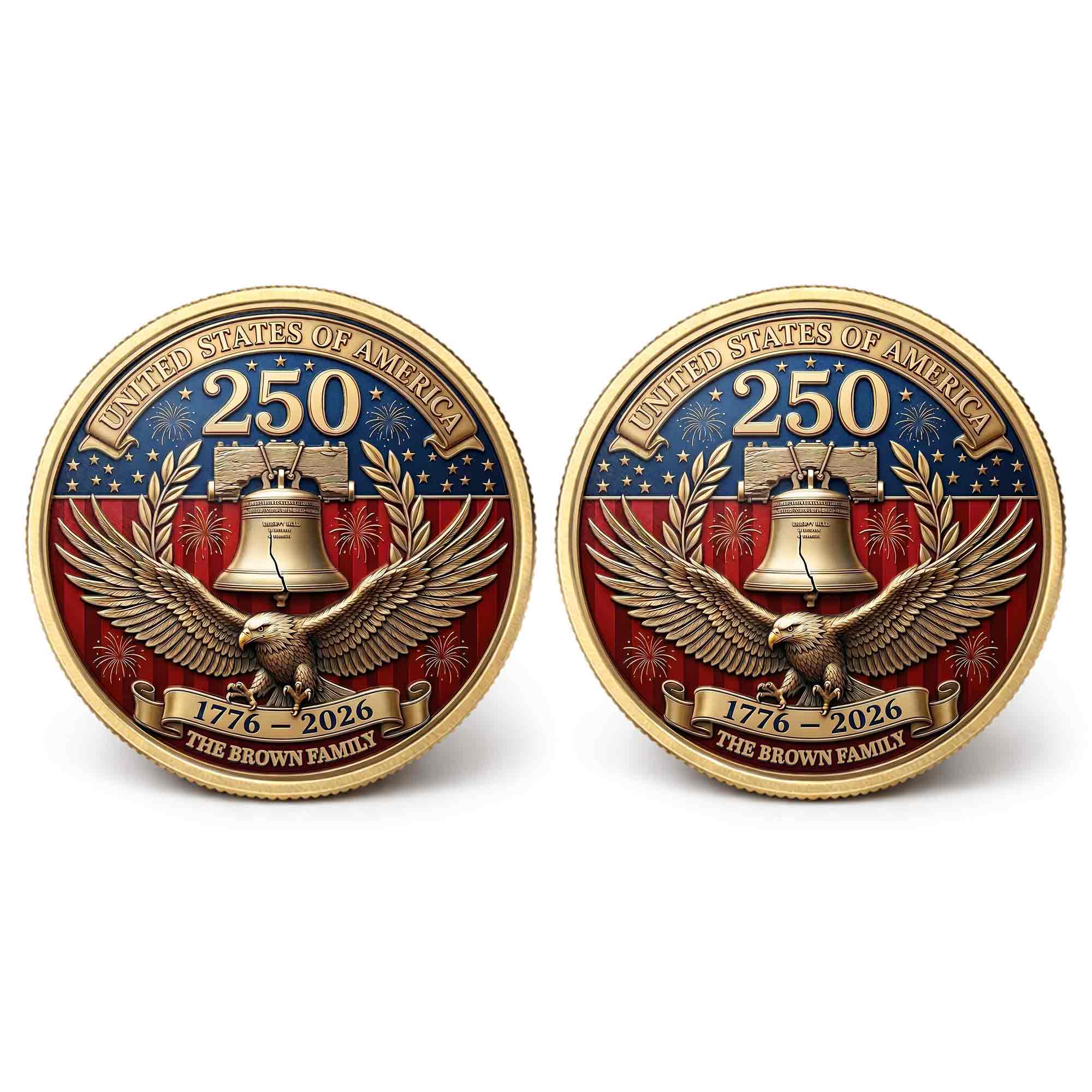 Personalized Commemorative Coin Custom Family Gift for Dad Commemorative Coin GradoCreations