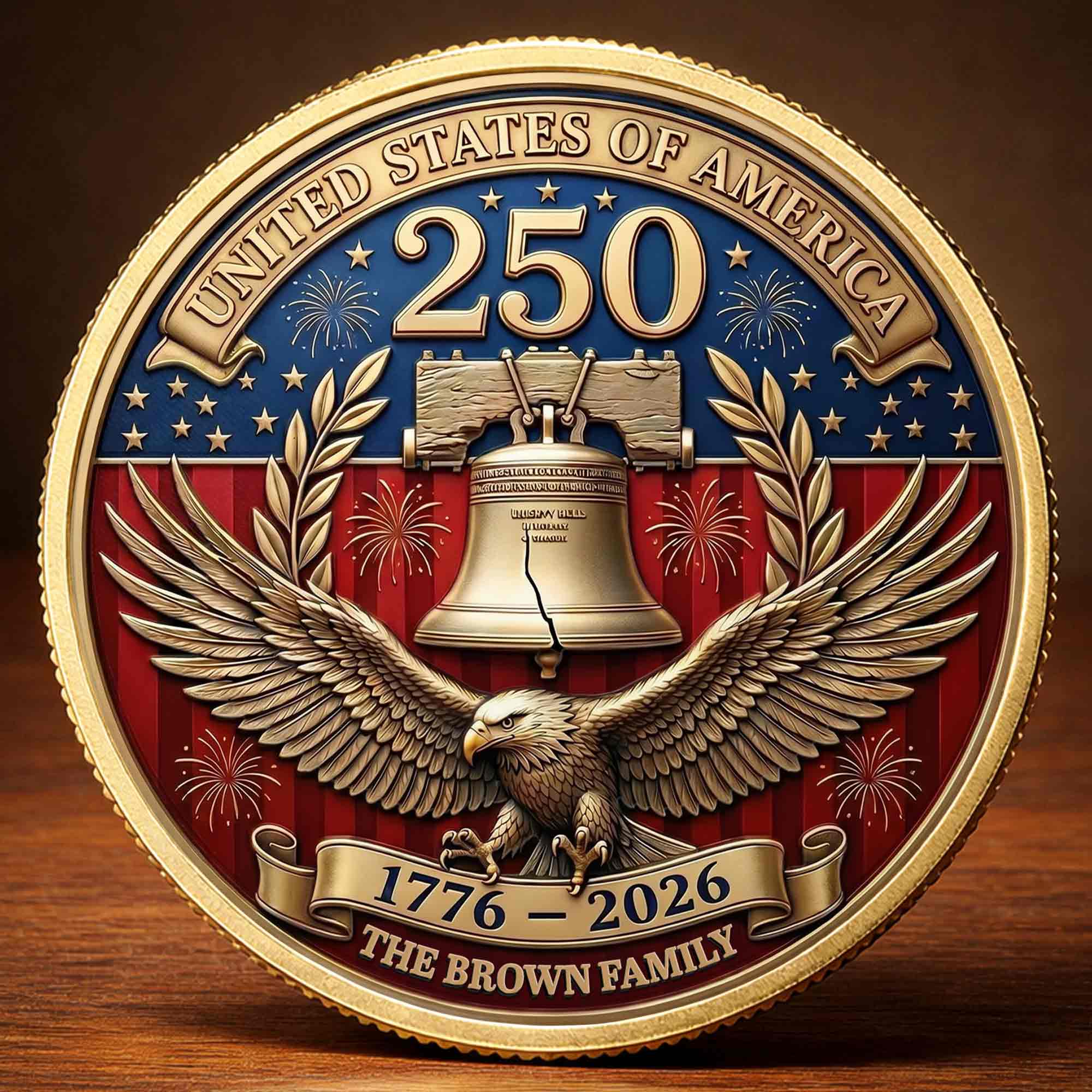 Personalized Commemorative Coin Custom Family Gift for Dad Commemorative Coin GradoCreations