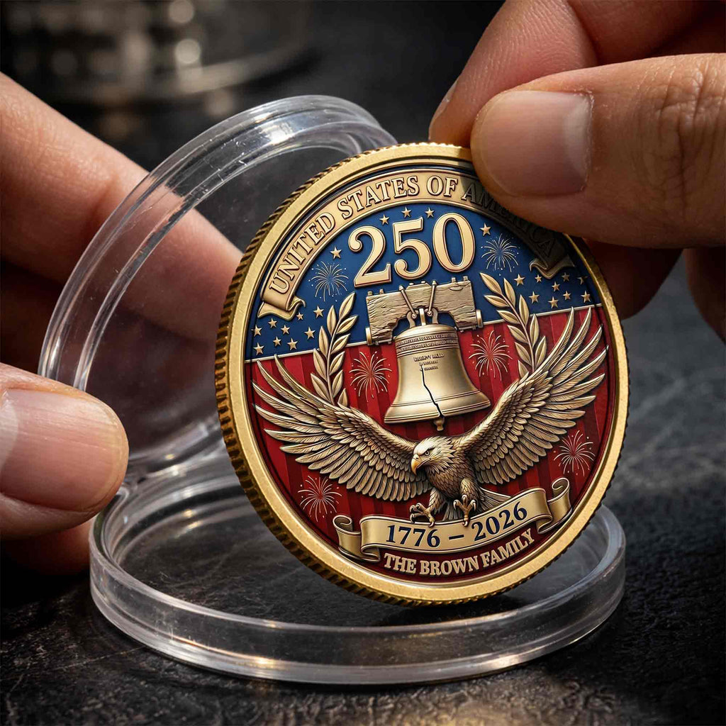 Personalized Commemorative Coin Custom Family Gift for Dad Commemorative Coin GradoCreations