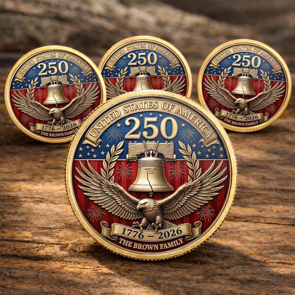 Personalized Commemorative Coin Custom Family Gift for Dad Commemorative Coin GradoCreations