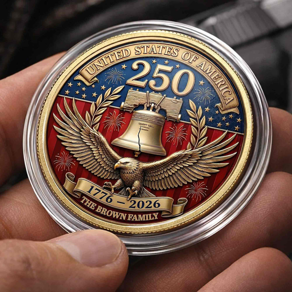 Personalized Commemorative Coin Custom Family Gift for Dad Commemorative Coin GradoCreations