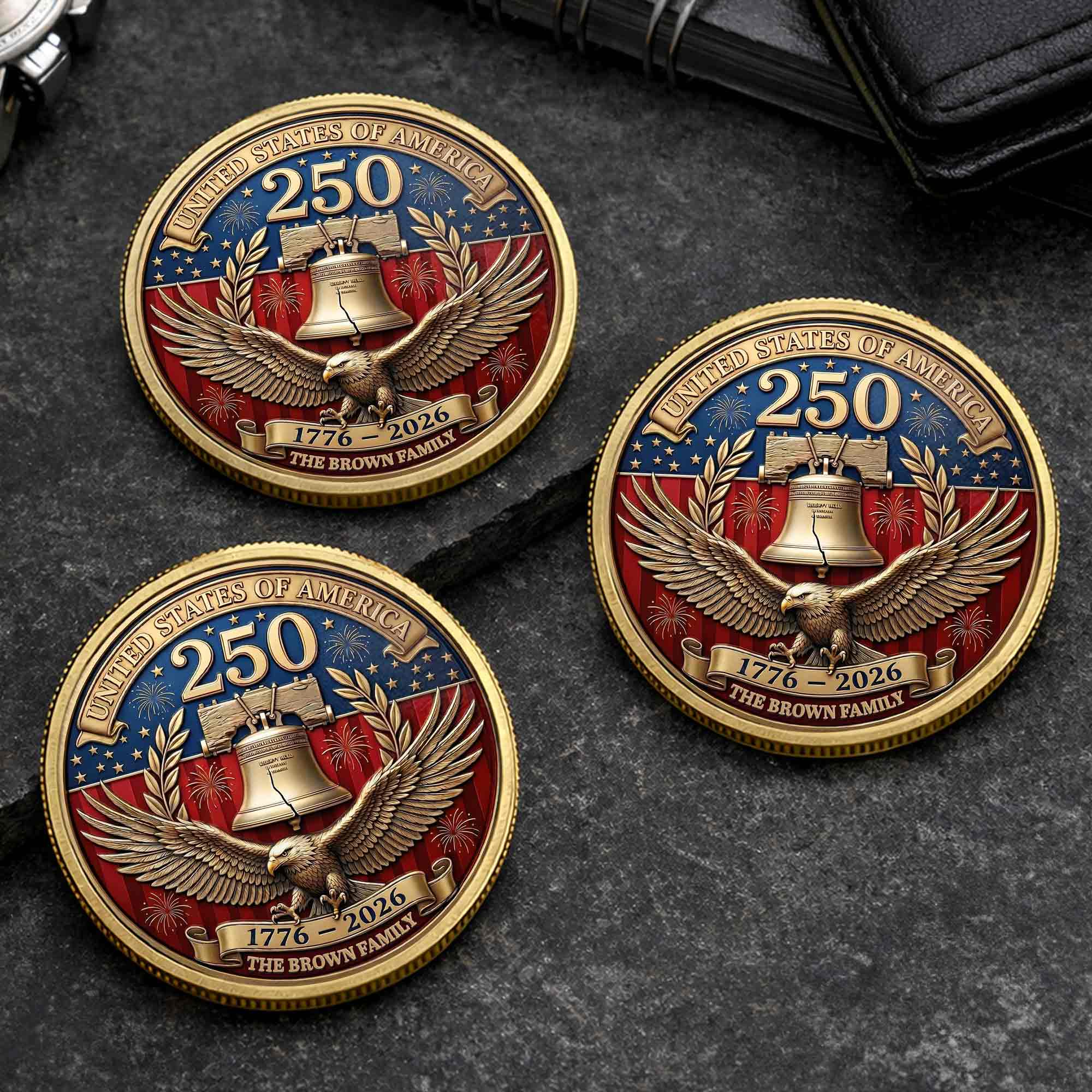 Personalized Commemorative Coin Custom Family Gift for Dad Commemorative Coin GradoCreations