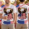 Personalized Patriotic Eagle T-Shirt Custom Name for Dad Apparel GradoCreations
