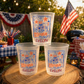 Personalized Frosted Cups Custom Name 4th of July Gift Idea Frosted Cups GradoCreations
