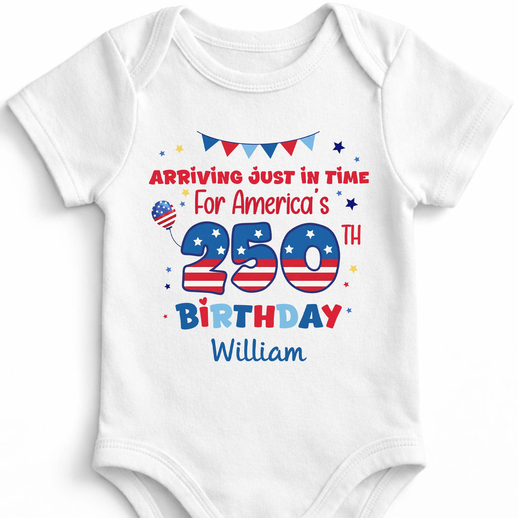 Personalized Baby Onesie Custom Name 4th of July Gift Idea Baby Onesie GradoCreations