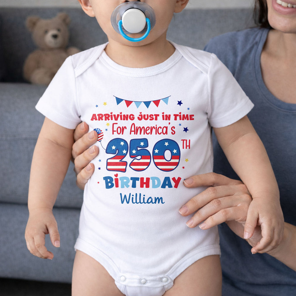 Personalized Baby Onesie Custom Name 4th of July Gift Idea Baby Onesie GradoCreations