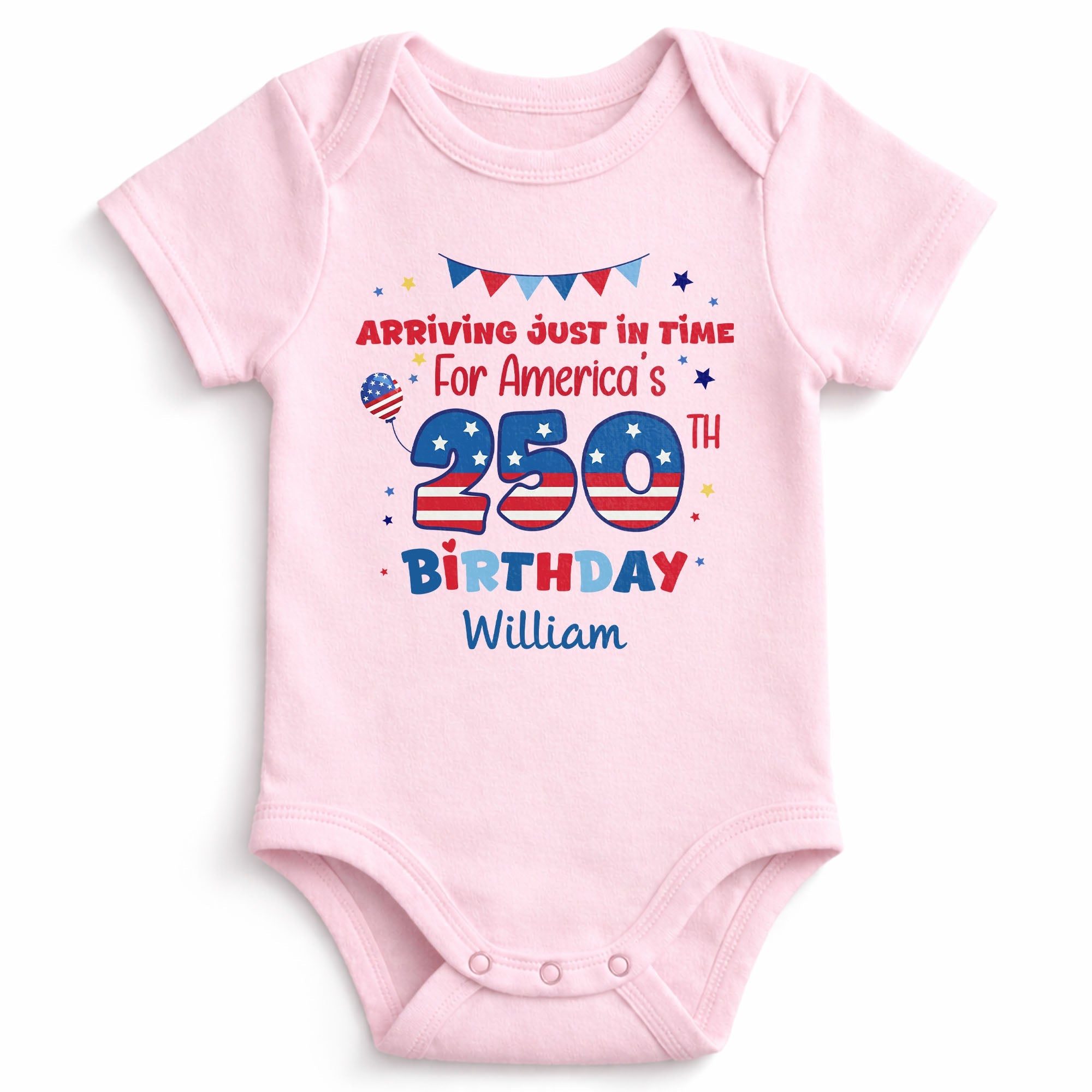 Personalized Baby Onesie Custom Name 4th of July Gift Idea Baby Onesie GradoCreations