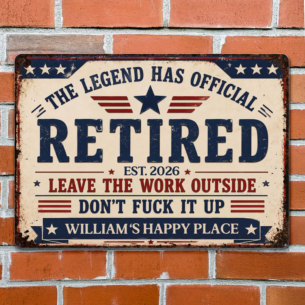 Personalized Metal Sign Custom Name Gift for Dad 4th of July Metal Sign GradoCreations