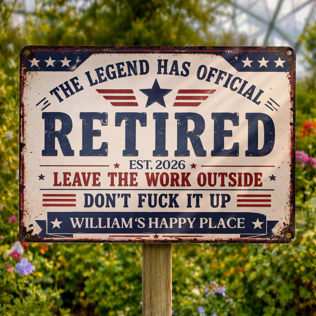 Personalized Metal Sign Custom Name Gift for Dad 4th of July Metal Sign GradoCreations
