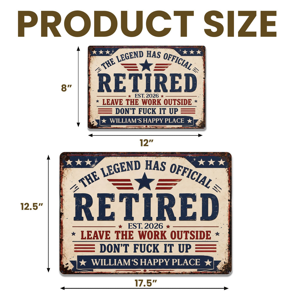 Personalized Metal Sign Custom Name Gift for Dad 4th of July Metal Sign GradoCreations
