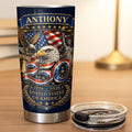 Personalized 20oz Stainless Steel Tumbler Custom Name America Gift for Dad 20oz Tumbler GradoCreations