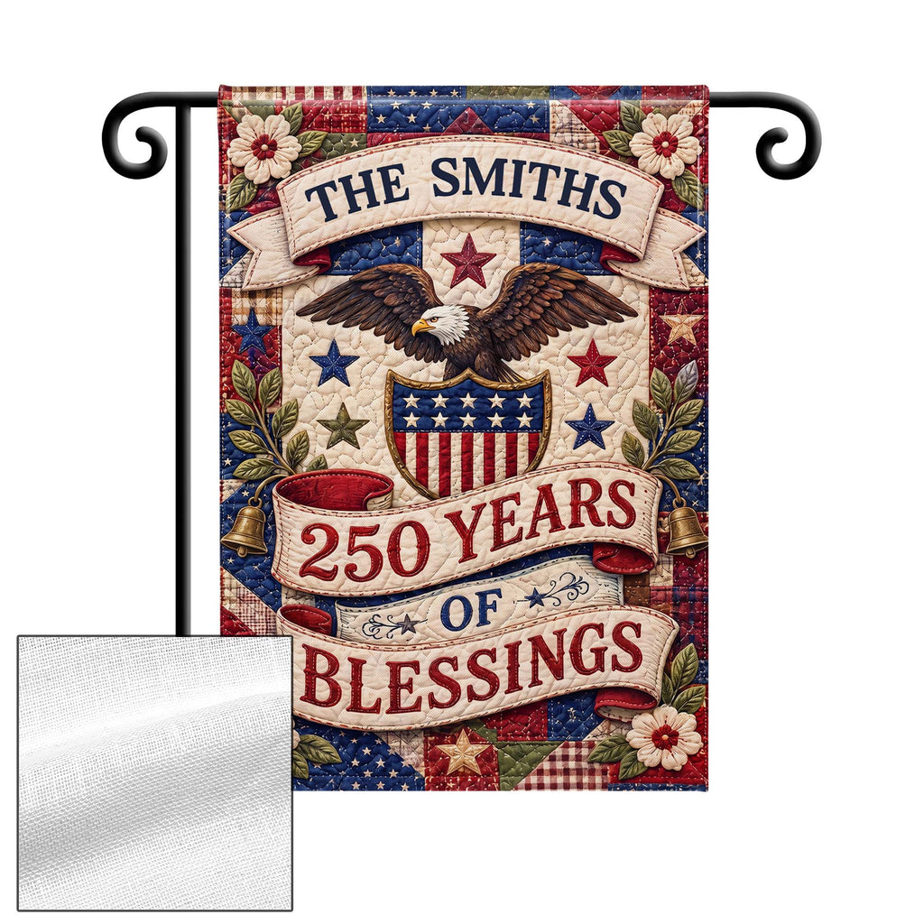 Personalized Double-Sided Garden Flag Custom Family Name 4th of July Gift Garden Flag GradoCreations
