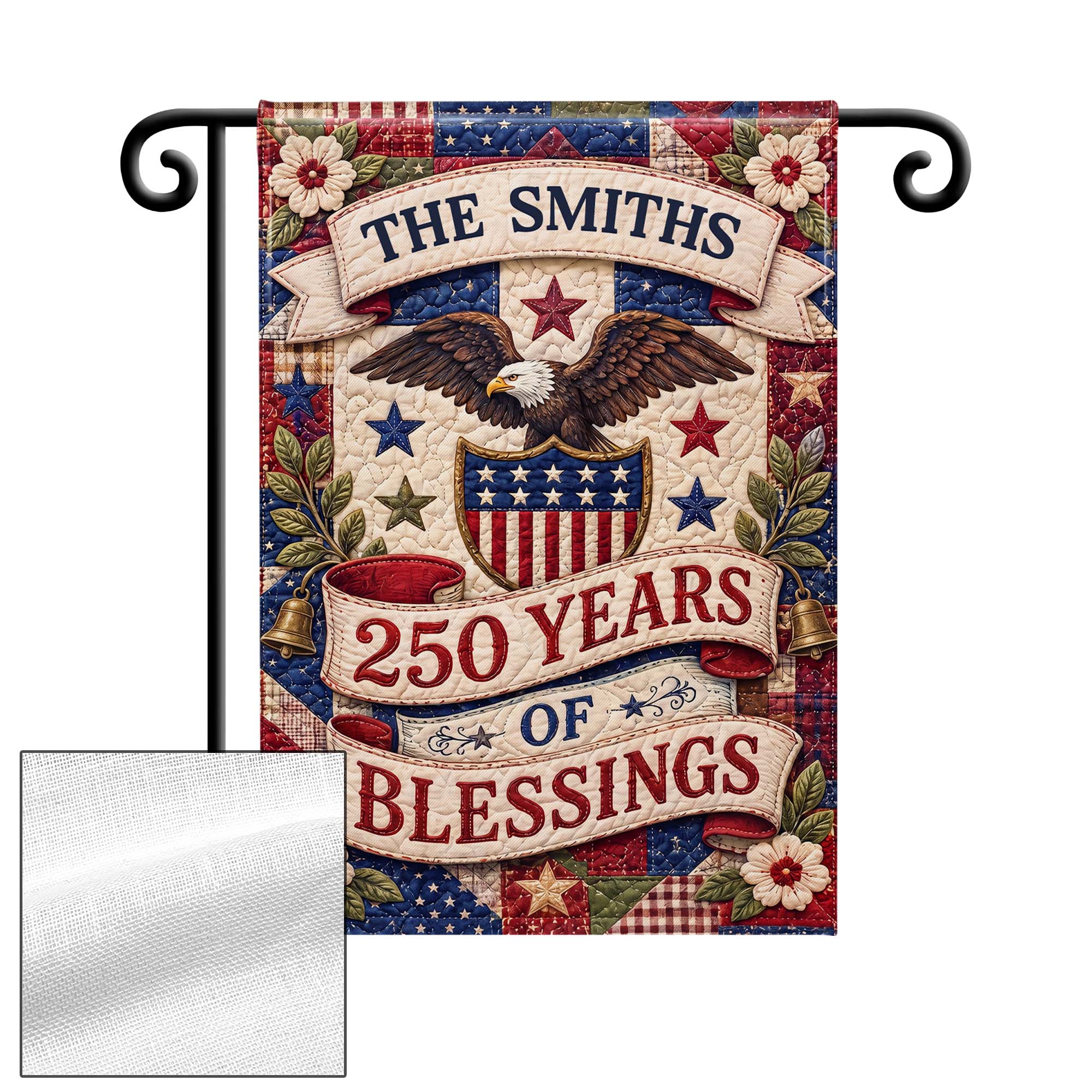 Personalized Double-Sided Garden Flag Custom Family Name 4th of July Gift Garden Flag GradoCreations