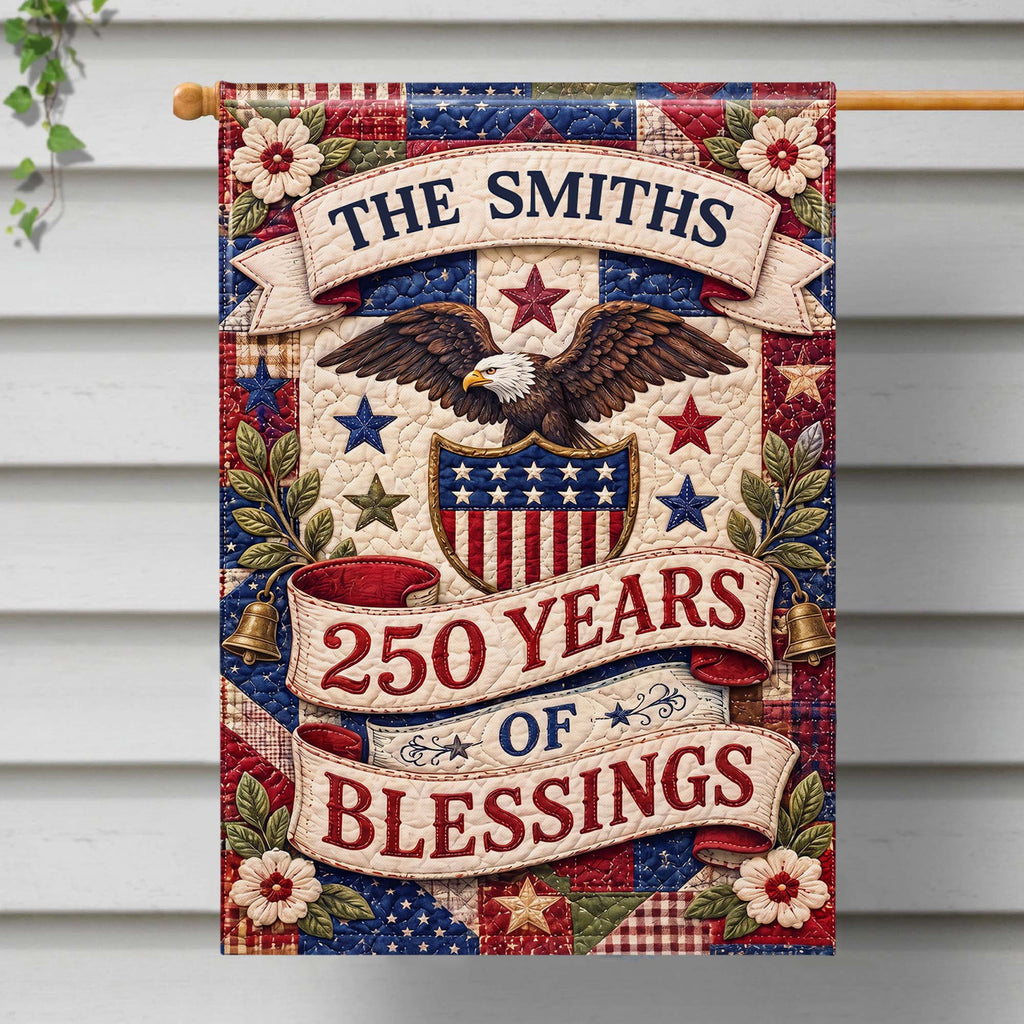 Personalized Double-Sided Garden Flag Custom Family Name 4th of July Gift Garden Flag GradoCreations
