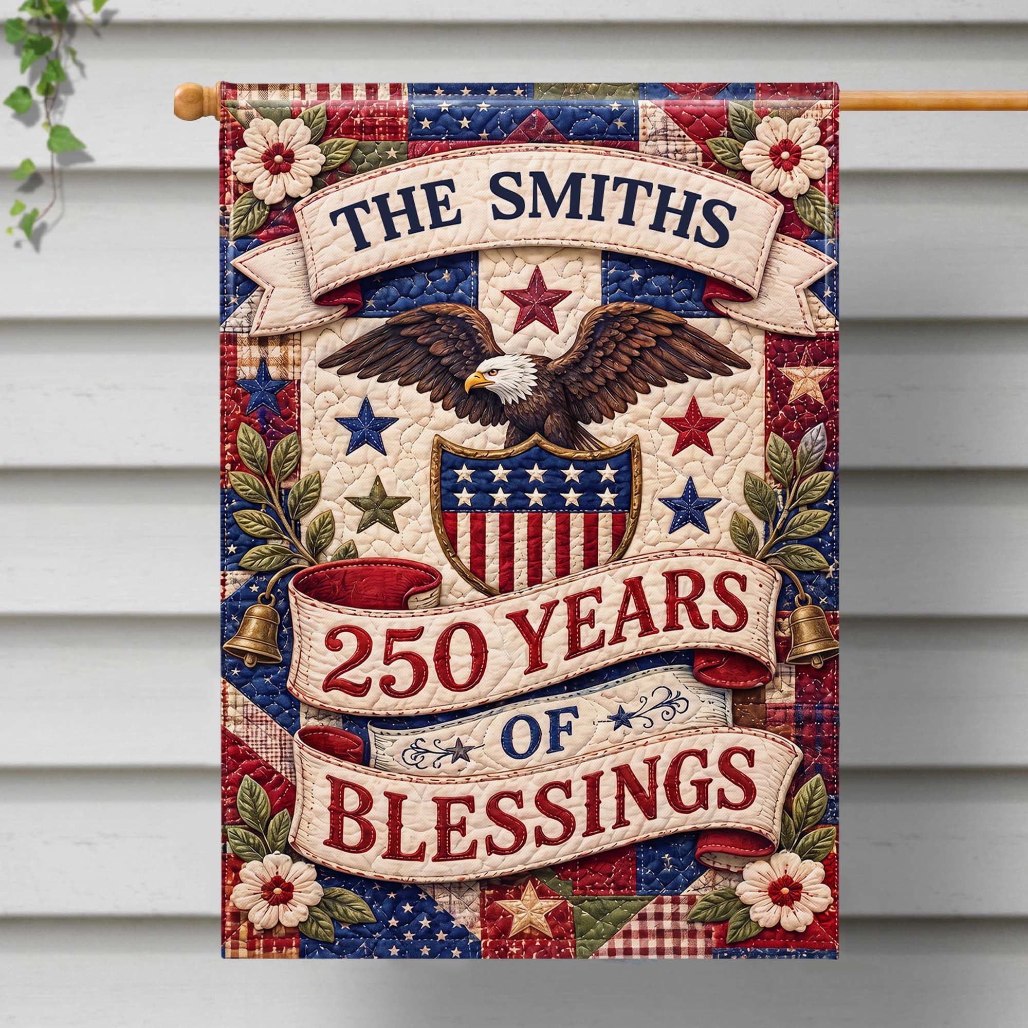 Personalized Double-Sided Garden Flag Custom Family Name 4th of July Gift Garden Flag GradoCreations