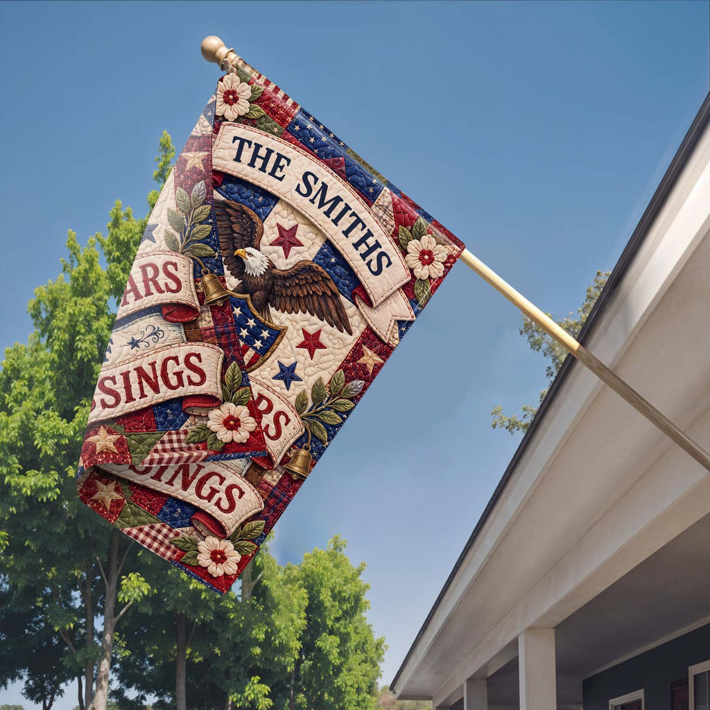 Personalized Double-Sided Garden Flag Custom Family Name 4th of July Gift Garden Flag GradoCreations