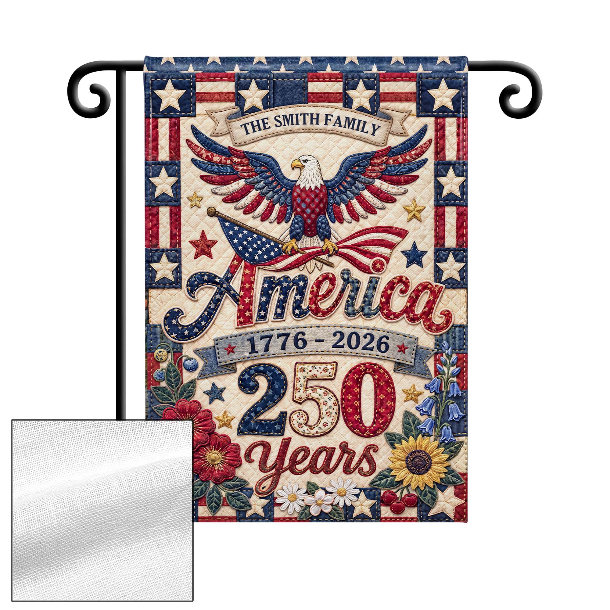 Personalized Double-Sided Garden Flag Custom Family Name USA | GradoCreations Garden Flag GradoCreations