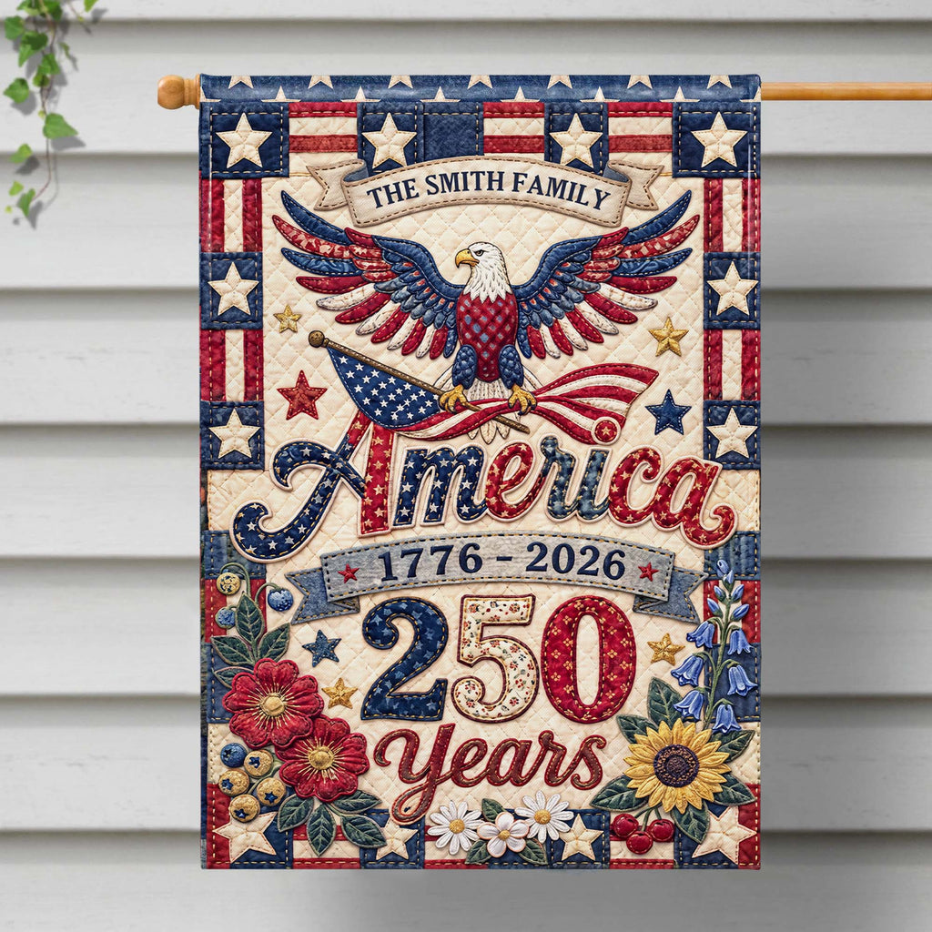 Personalized Double-Sided Garden Flag Custom Family Name USA | GradoCreations Garden Flag GradoCreations