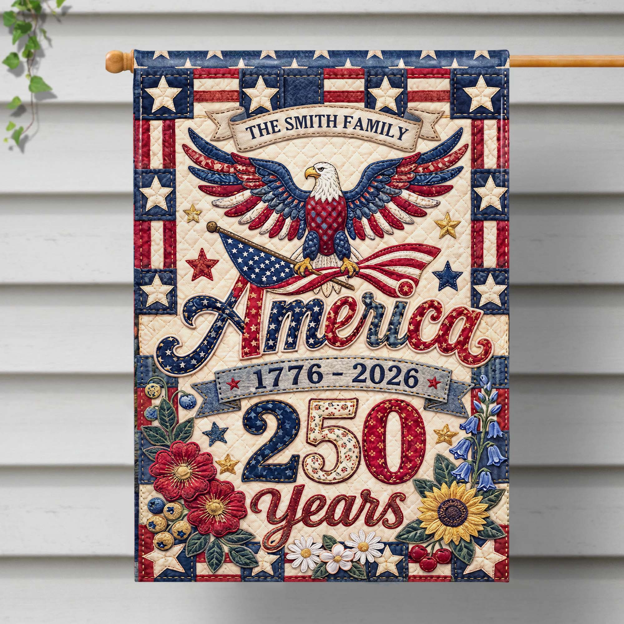 Personalized Double-Sided Garden Flag Custom Family Name USA | GradoCreations Garden Flag GradoCreations