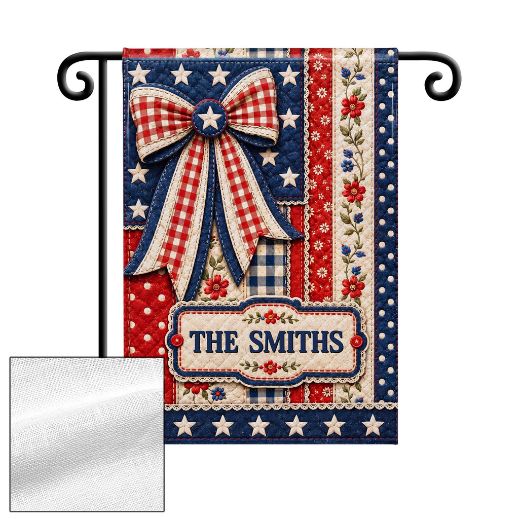 Personalized 4th of July Garden Flag Custom Family Name Gift Garden Flag GradoCreations