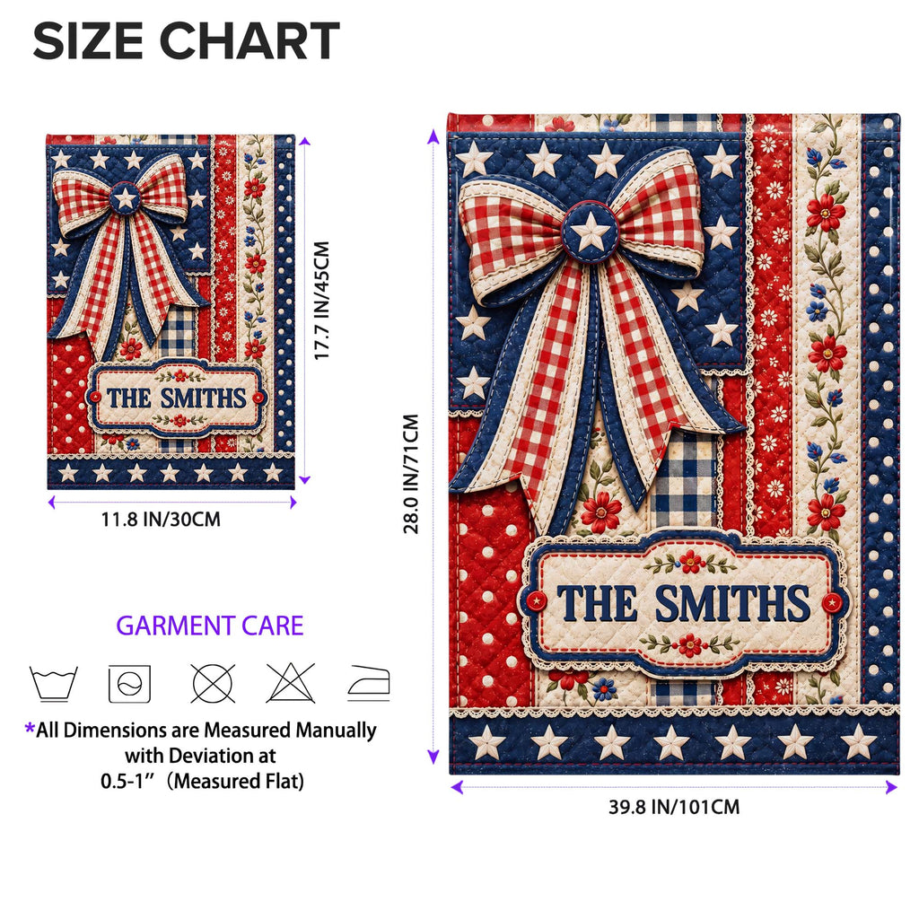 Personalized 4th of July Garden Flag Custom Family Name Gift Garden Flag GradoCreations