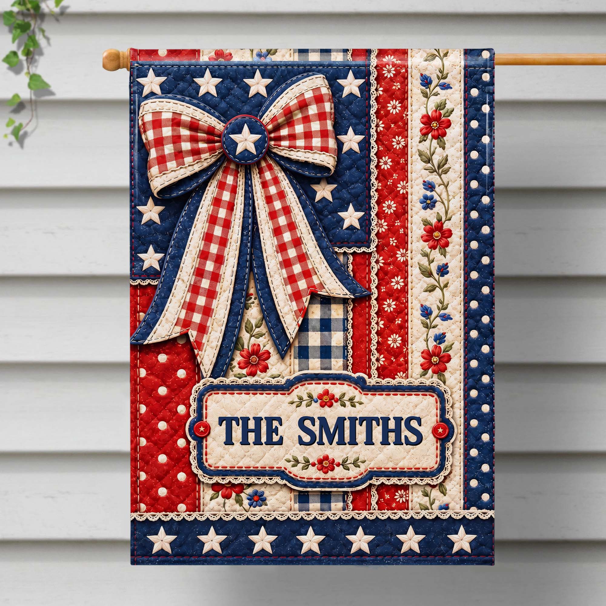 Personalized 4th of July Garden Flag Custom Family Name Gift Garden Flag GradoCreations