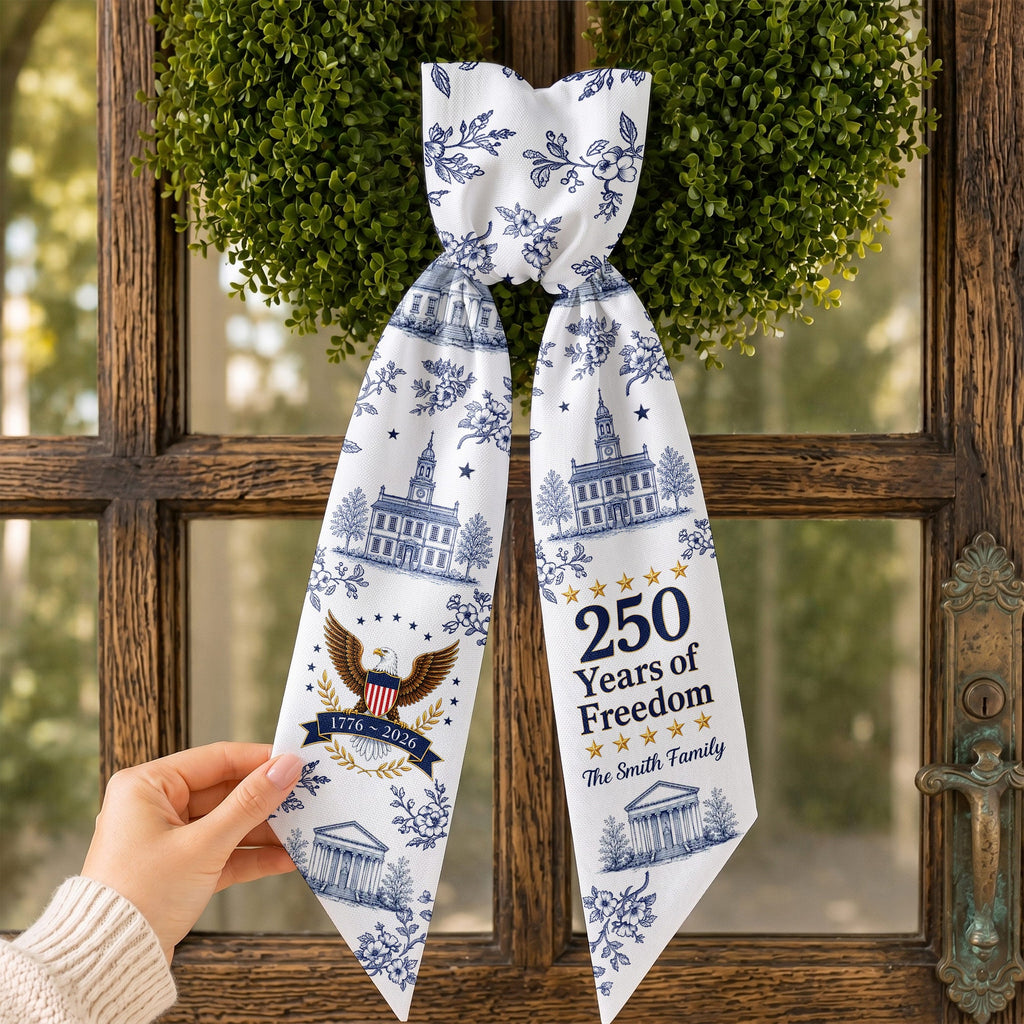 Personalized Decorative Sash Patriotic Eagle Custom Name Gift for Family Decorative Sash GradoCreations