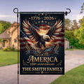 Personalized American Flag Garden Flag Custom Name 250th Anniversary Gift Garden Flag GradoCreations