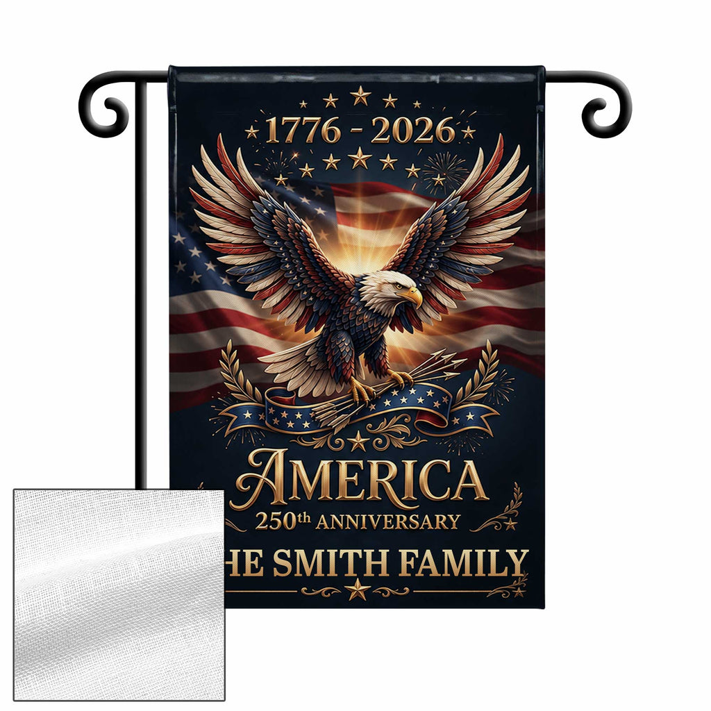 Personalized American Flag Garden Flag Custom Name 250th Anniversary Gift Garden Flag GradoCreations