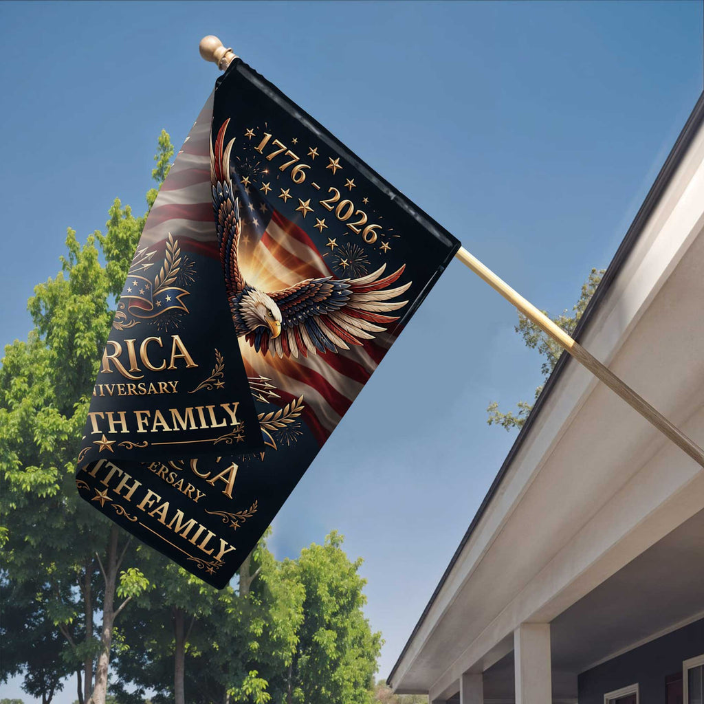 Personalized American Flag Garden Flag Custom Name 250th Anniversary Gift Garden Flag GradoCreations