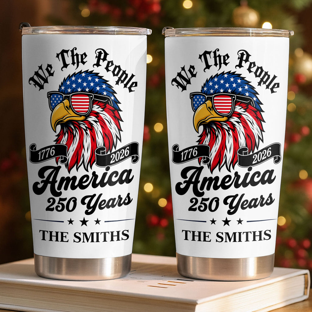 Personalized 20oz Stainless Steel Tumbler Custom Name Eagle Gift for Dad 20oz Tumbler GradoCreations