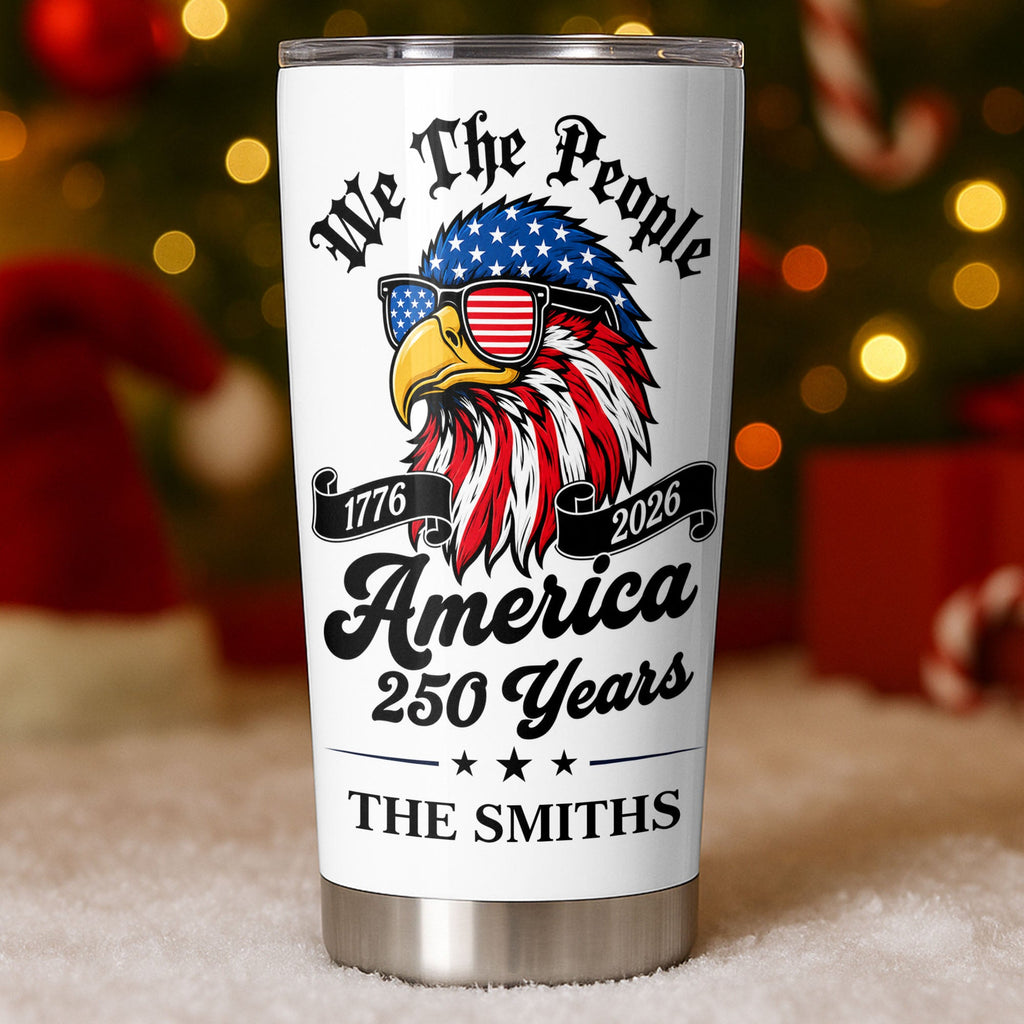 Personalized 20oz Stainless Steel Tumbler Custom Name Eagle Gift for Dad 20oz Tumbler GradoCreations