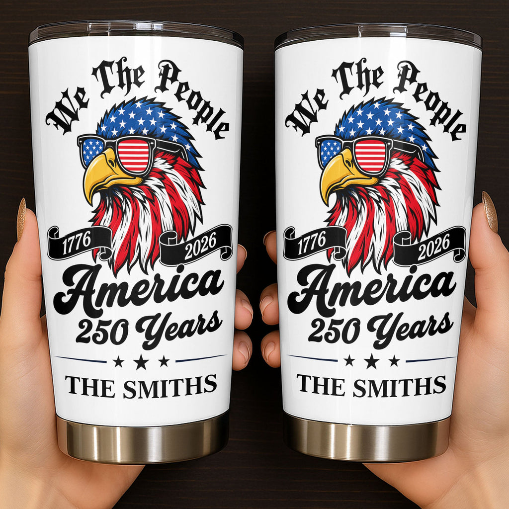 Personalized 20oz Stainless Steel Tumbler Custom Name Eagle Gift for Dad 20oz Tumbler GradoCreations