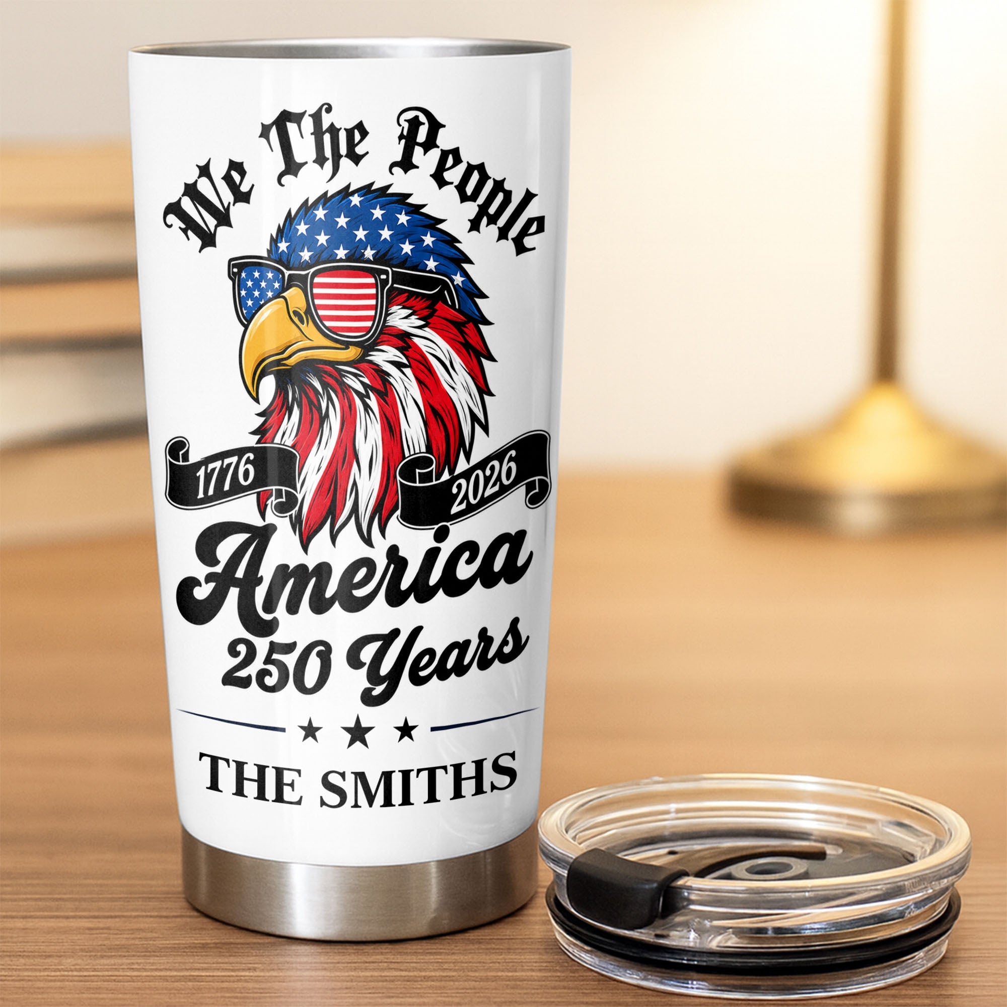 Personalized 20oz Stainless Steel Tumbler Custom Name Eagle Gift for Dad 20oz Tumbler GradoCreations
